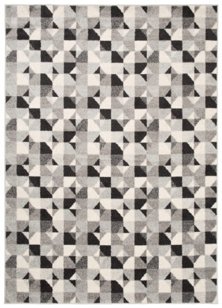 Dywan Lazur Szary Geometryczny Kwadraty Koła