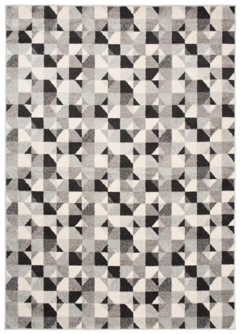Dywan Lazur Szary Geometryczny Kwadraty Koła