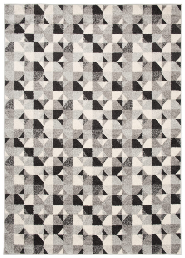 Dywan Lazur Szary Geometryczny Kwadraty Koła