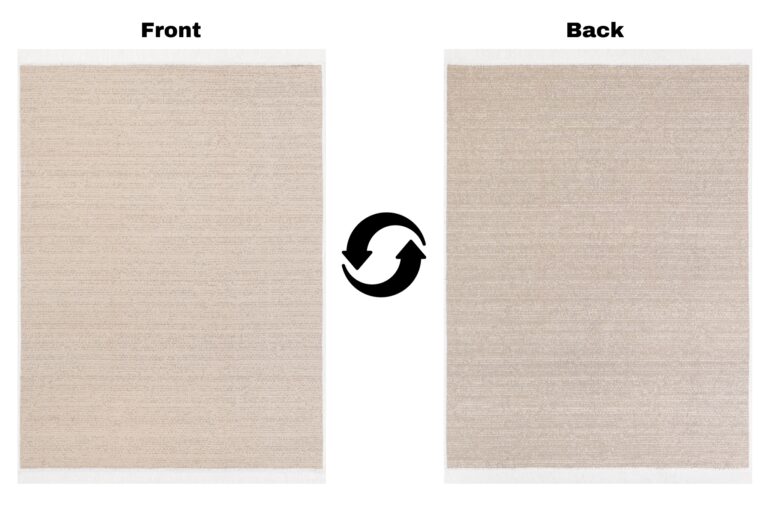 Dywan Azteca Bawełniany Beżowy z Frędzlami