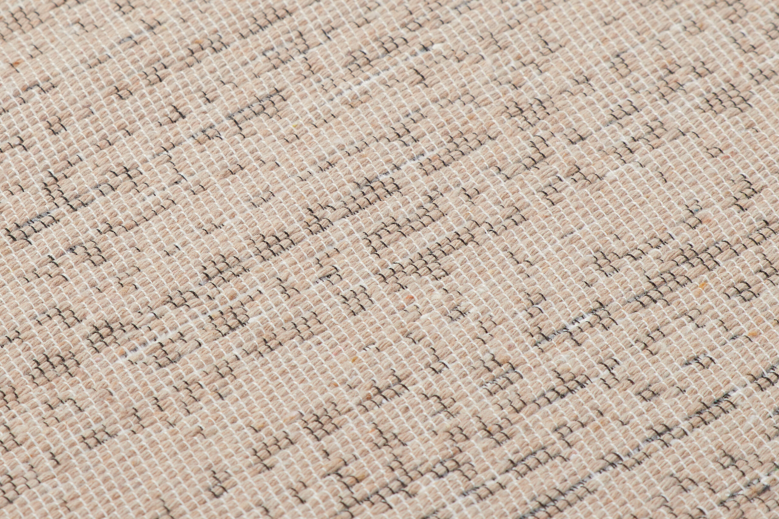 Dywan Azteca Bawełniany Beżowy z Frędzlami