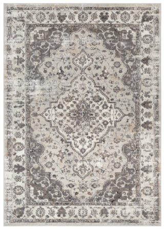 Dywan Valley Ciemny Szary Vintage Ramka