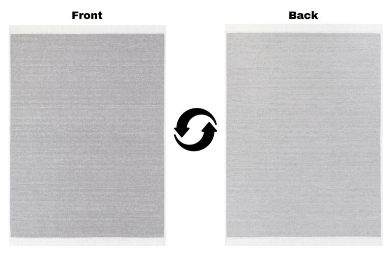 Dywan Azteca Bawełniany Szary z Frędzlami