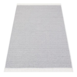 Dywan Azteca Bawełniany Szary z Frędzlami