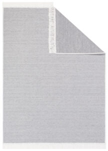 Dywan Azteca Bawełniany Szary z Frędzlami