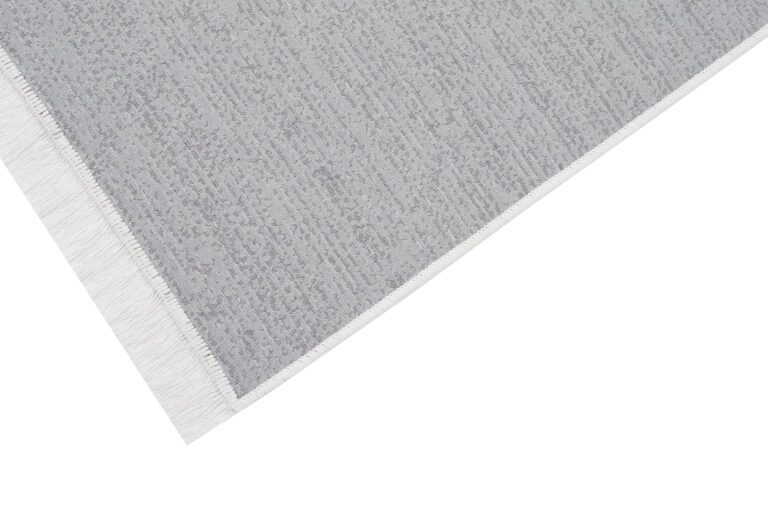 Dywan Azteca Bawełniany Szary z Frędzlami