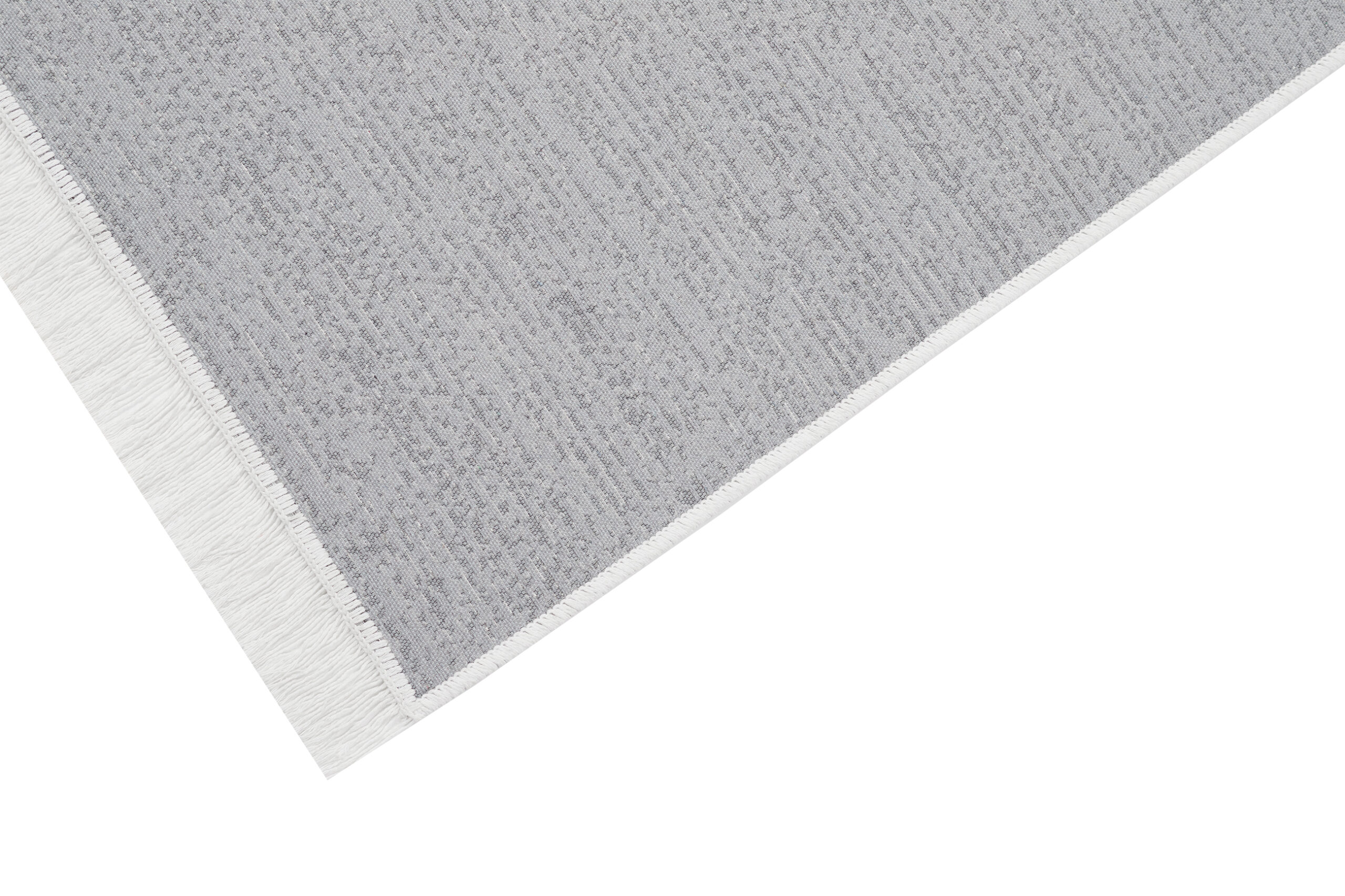 Dywan Azteca Bawełniany Szary z Frędzlami