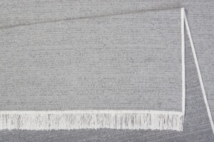 Dywan Azteca Bawełniany Szary z Frędzlami