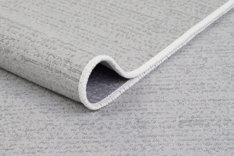 Dywan Azteca Bawełniany Szary z Frędzlami