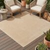 Dywan Mono Kwadrat Indoor Outdoor Beżowy