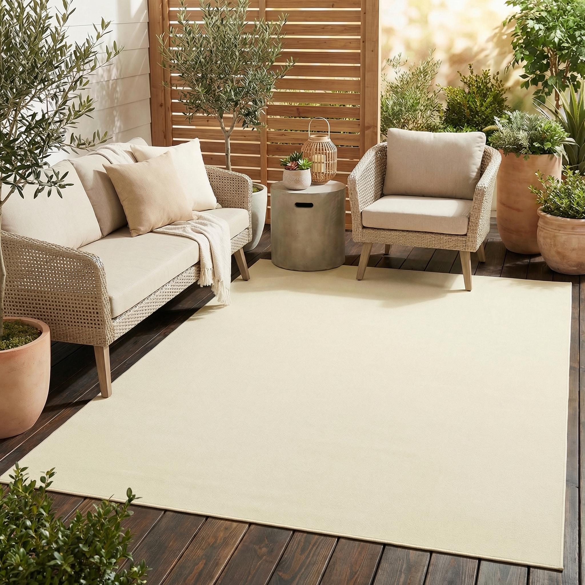 Dywan Mono Indoor Outdoor Kremowy