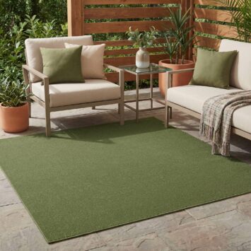 Dywan Mono Kwadrat Indoor Outdoor Zielony