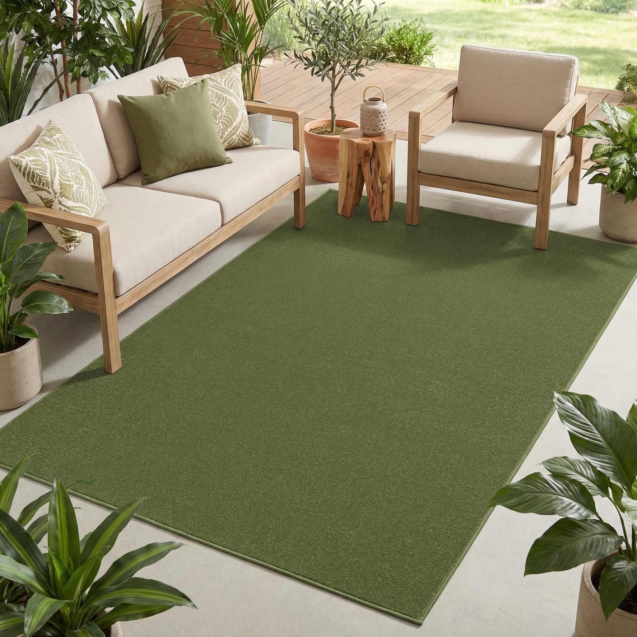 Dywan Mono Indoor Outdoor Zielony