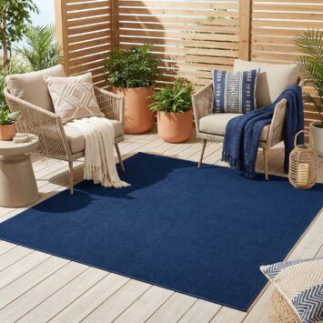 Dywan Mono Kwadrat Indoor Outdoor Granatowy