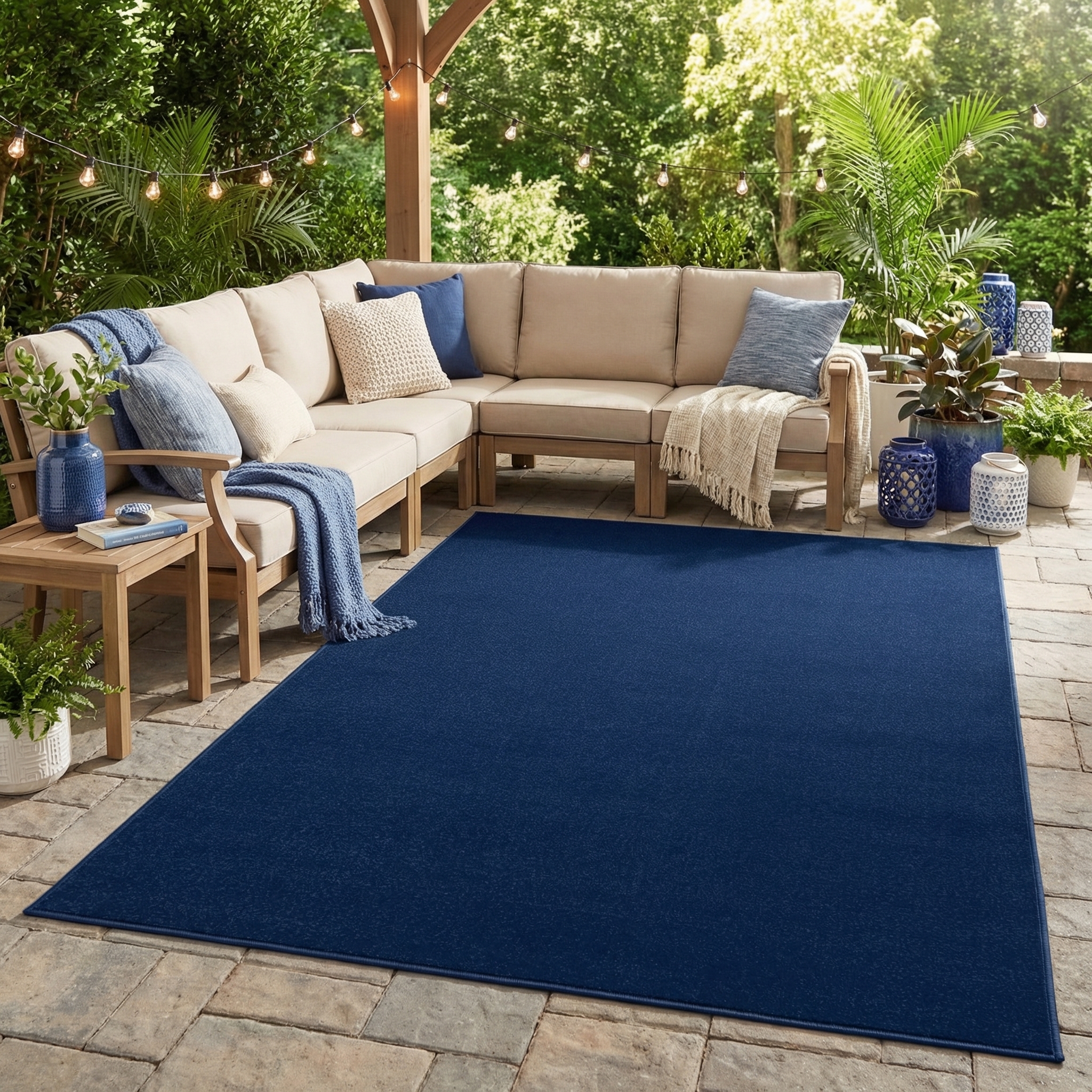 Dywan Mono Indoor Outdoor Granatowy