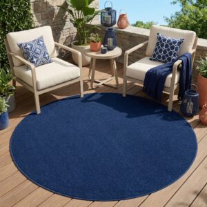 Dywan Mono Koło Indoor Outdoor Granatowy
