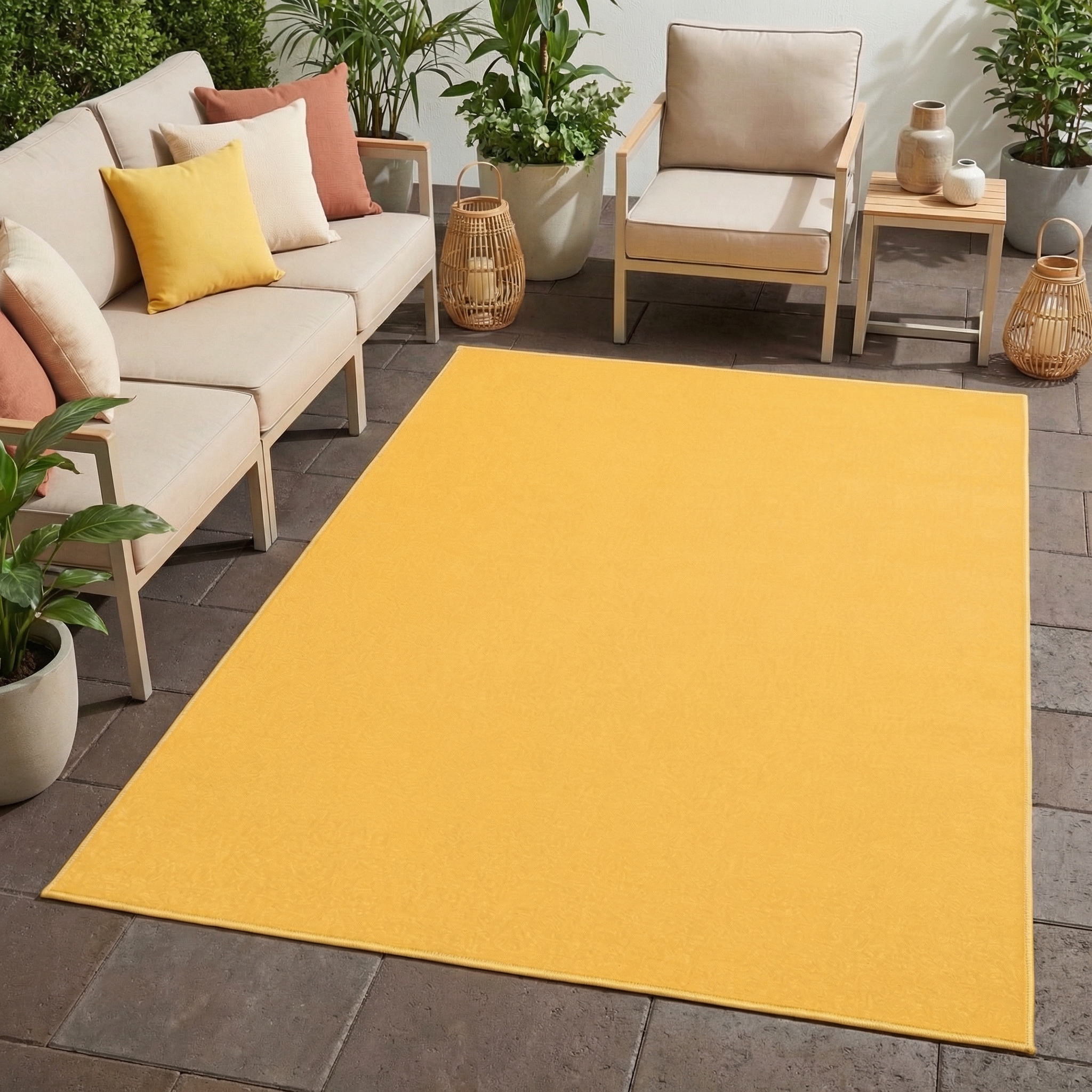 Dywan Mono Indoor Outdoor Żółty