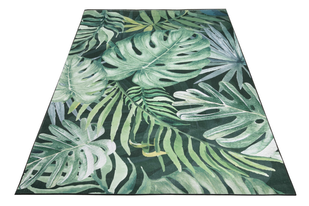 Dywan Flannel Zielony Liście Palmy