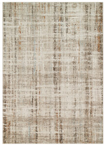 Dywan Retro Szary Rudy Niebieski Linie Nowoczesny