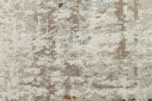 Dywan Retro Szary Rudy Niebieski Linie Nowoczesny