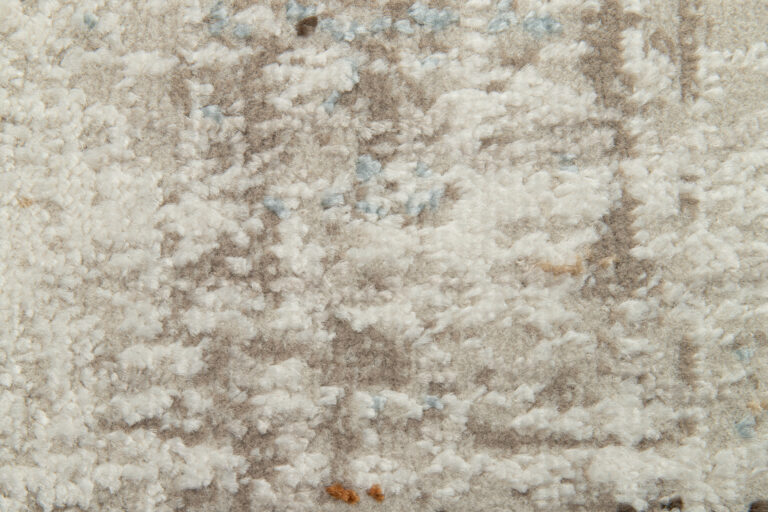 Dywan Retro Szary Rudy Niebieski Linie Nowoczesny