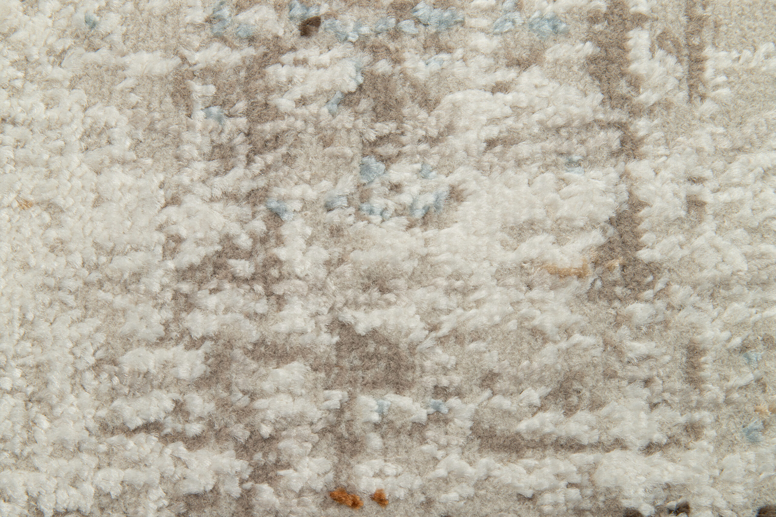 Dywan Retro Szary Rudy Niebieski Linie Nowoczesny