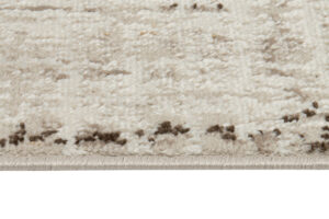 Dywan Retro Szary Rudy Niebieski Linie Nowoczesny