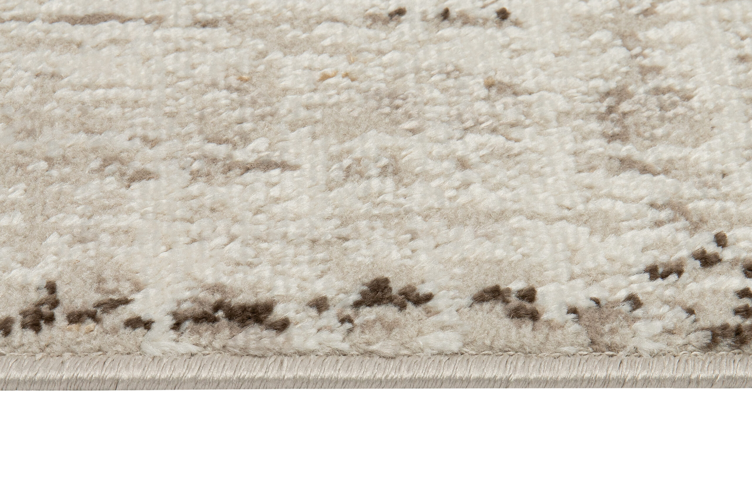 Dywan Retro Szary Rudy Niebieski Linie Nowoczesny