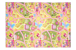 Dywan Dziecięcy Flannel Różowy Miasto Ulice