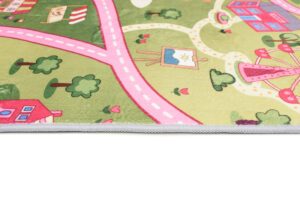 Dywan Dziecięcy Flannel Różowy Miasto Ulice