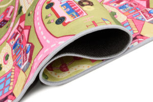 Dywan Dziecięcy Flannel Różowy Miasto Ulice