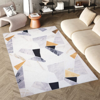 Dywan Flannel Wielokolorowy Geometryczny