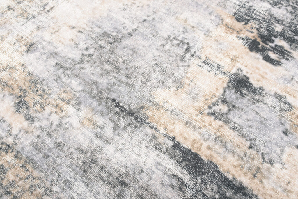 Dywan Flannel Szary Beżowy Abstrakcyjny