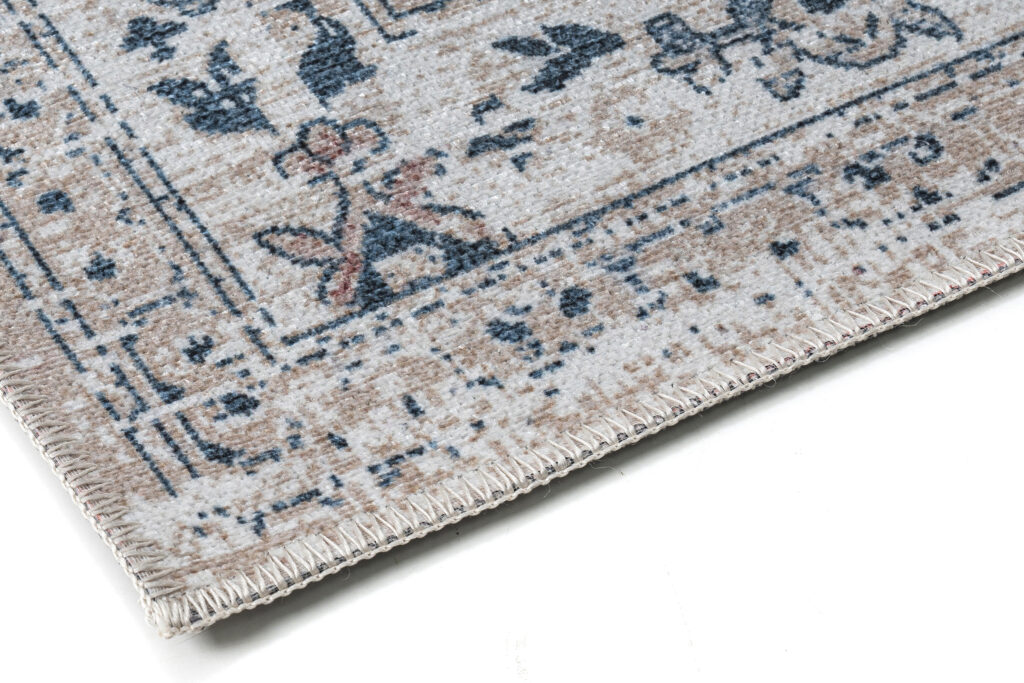 Dywan Ritz Beżowy Niebieski Ornamenty