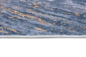 Dywan Flannel Niebieski Pomarańczowy Abstrakcyjny