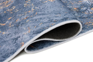 Dywan Flannel Niebieski Pomarańczowy Abstrakcyjny