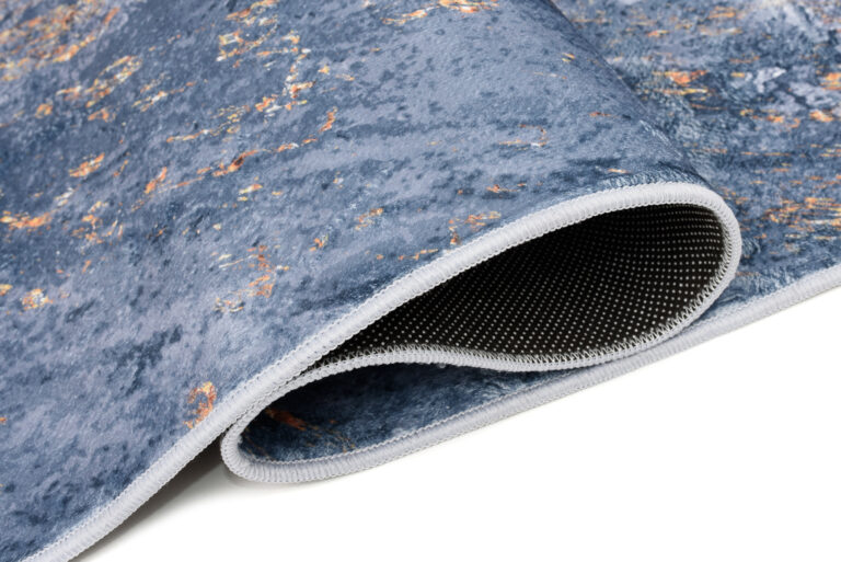 Dywan Flannel Niebieski Pomarańczowy Abstrakcyjny