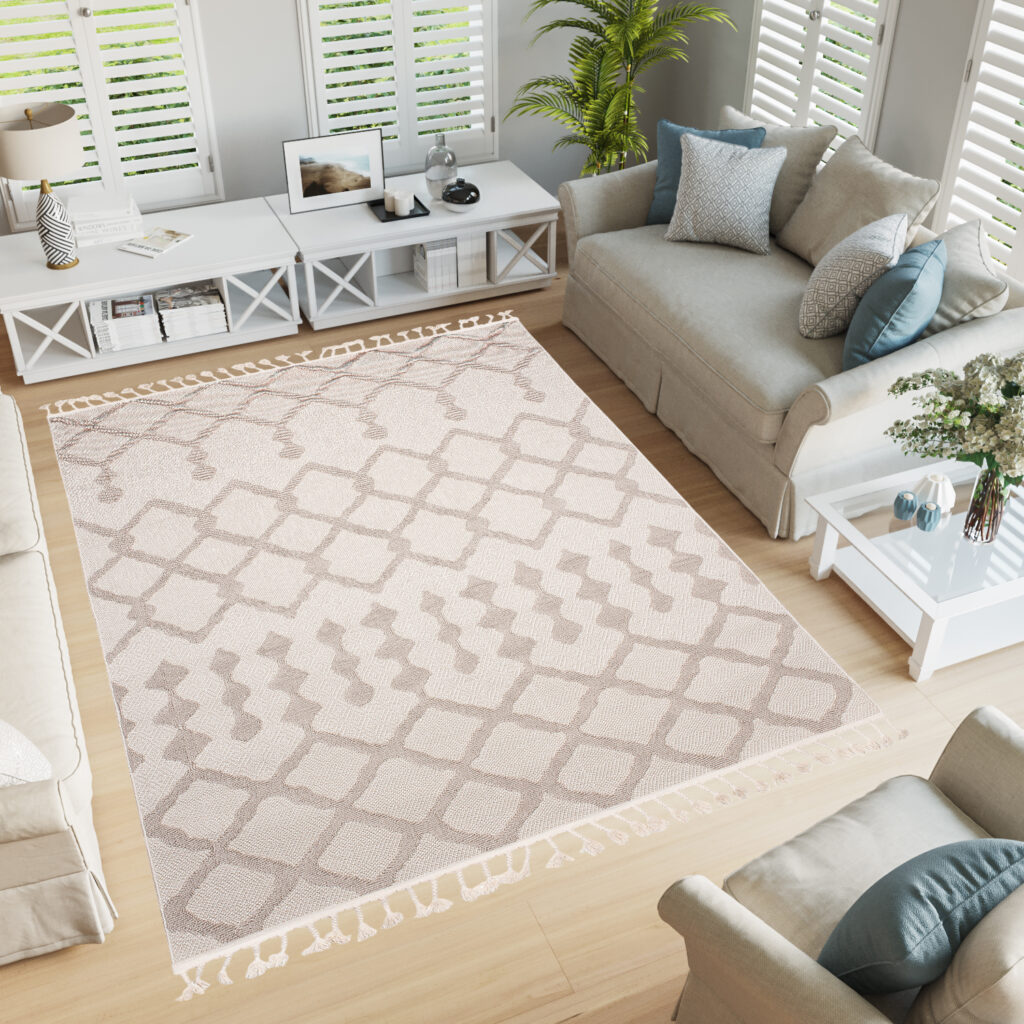 Dywan Timber Indoor Outdoor Beżowy Geometryczny Etniczny