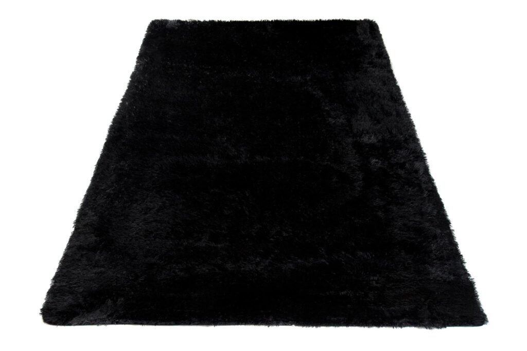 Dywan Silk Czarny Antypoślizgowy Shaggy