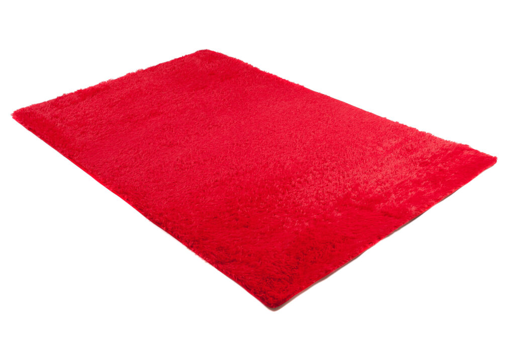 Dywan Silk Czerwony Antypoślizgowy Shaggy