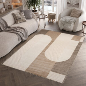 Dywan Zewnętrzny Patio Kremowy Brązowy