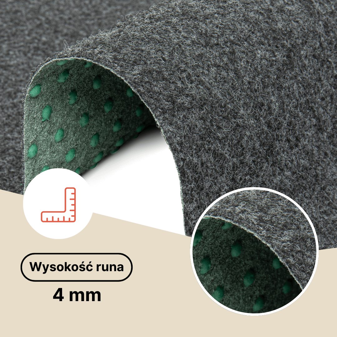 Sztuczna Trawa Pemba Szara 4mm