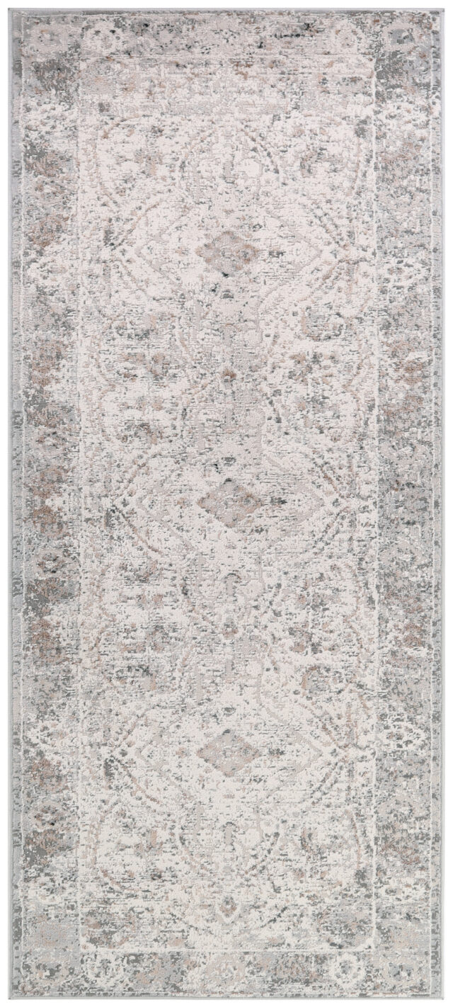 Chodnik Valley Szary Ornamenty Vintage