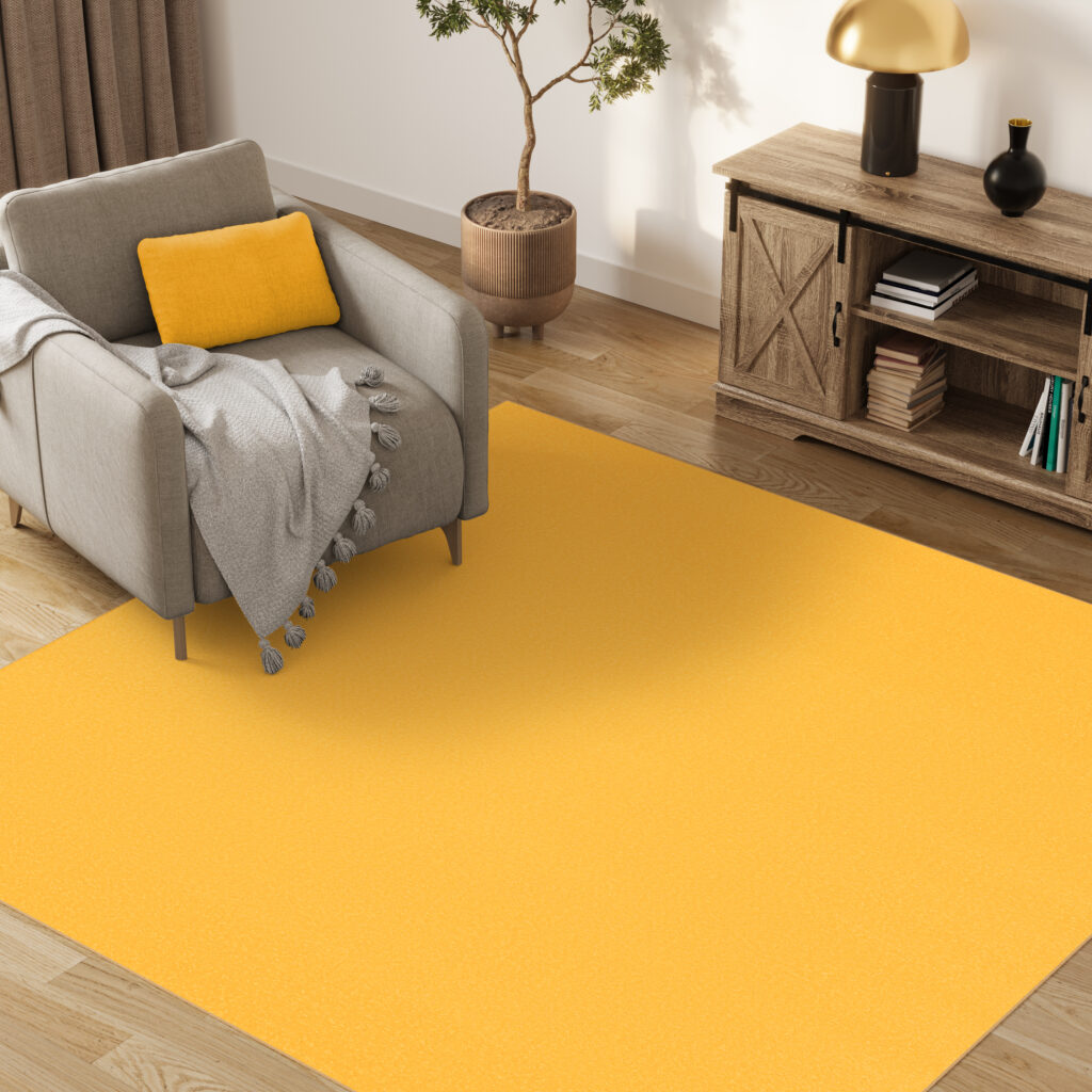 Dywan Mono Kwadrat Indoor Outdoor Żółty