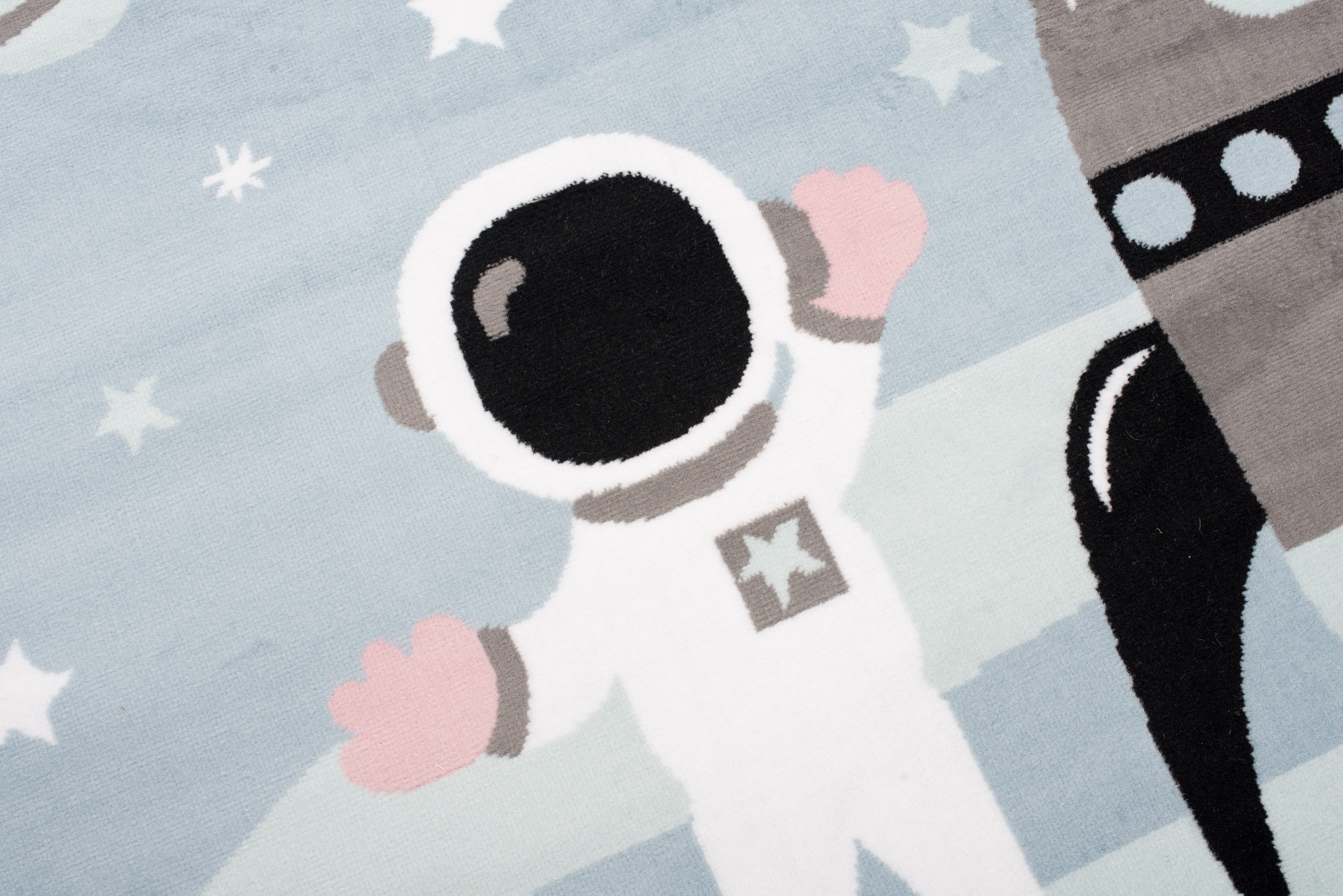 Dywan Dziecięcy Baby Niebieski Rakieta