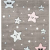 Dywan Dziecięcy Baby Szary Gwiazdy