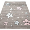 Dywan Dziecięcy Baby Szary Gwiazdy