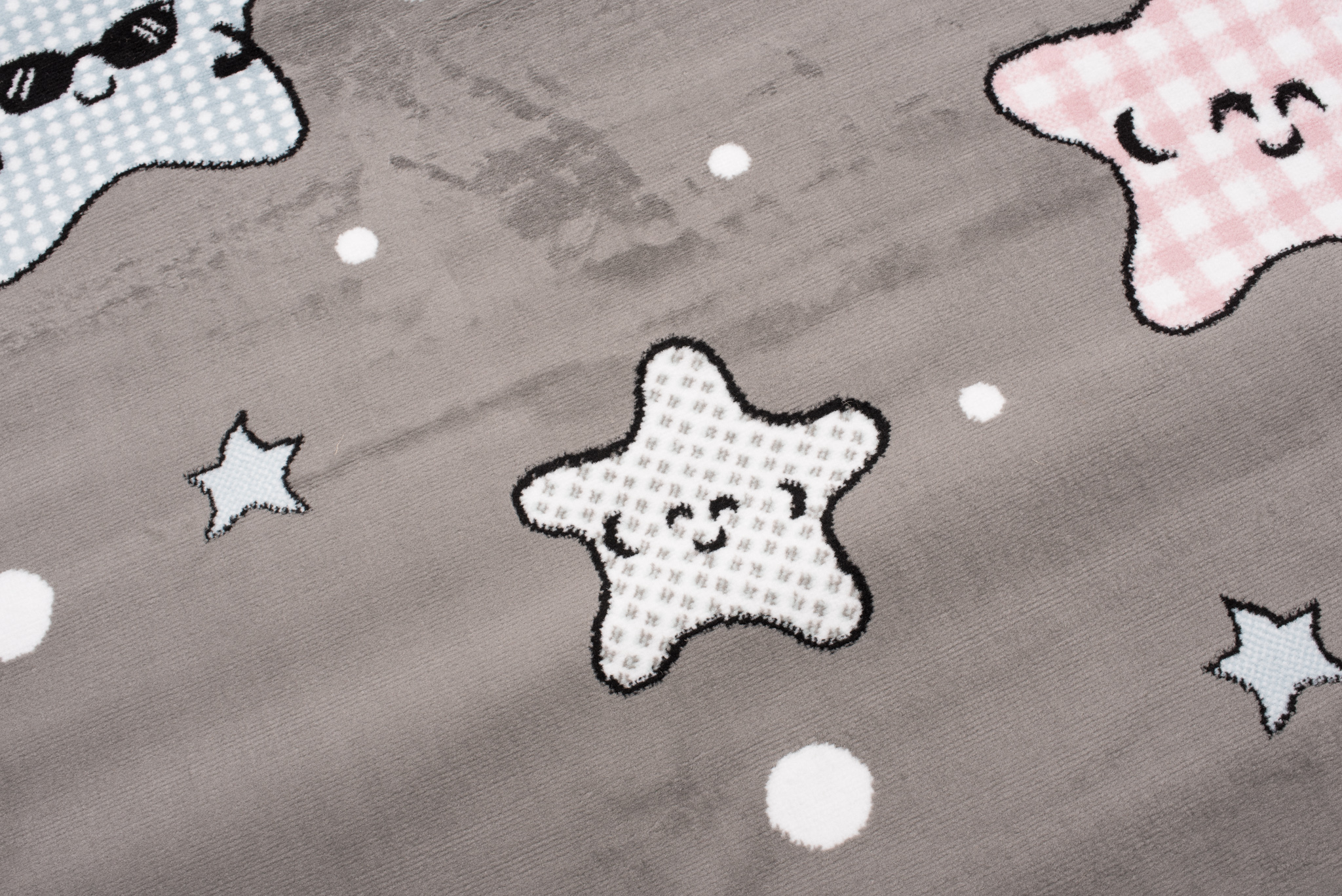 Dywan Dziecięcy Baby Szary Gwiazdy