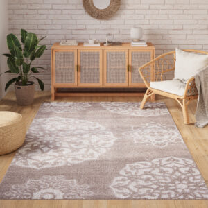 Dywan Zewnętrzny Patio Szary Ornamenty