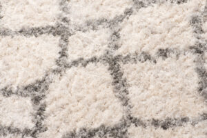 Dywan Versay Kremowy Szary Geometryczny z Frędzlami